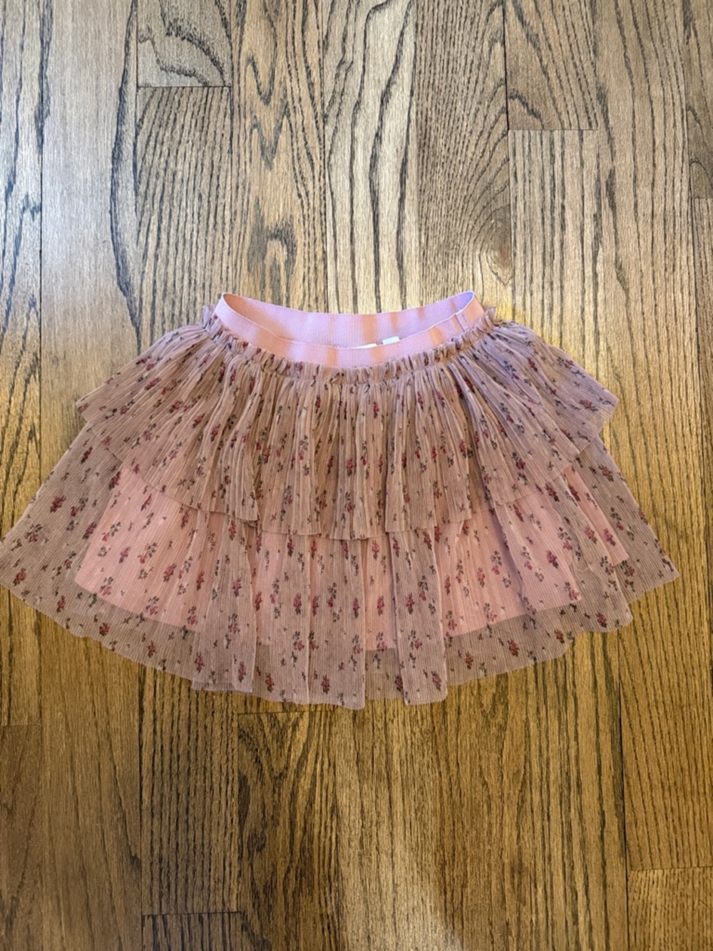 Gap kids Pink Floral Tiered Tulle Skirt